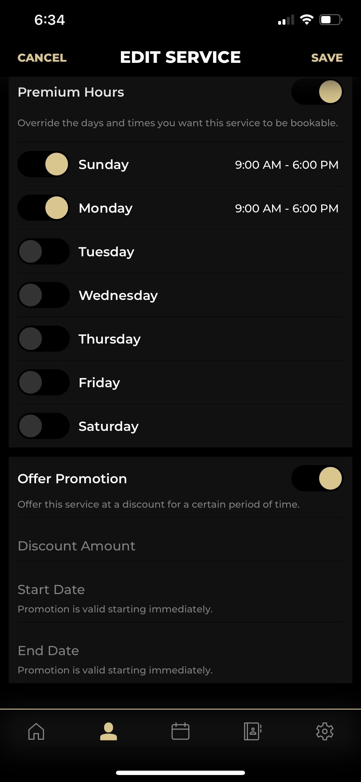 Set Up Premium Hours theCut